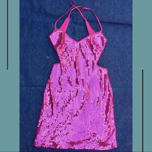 Masquerade pink sequin dress